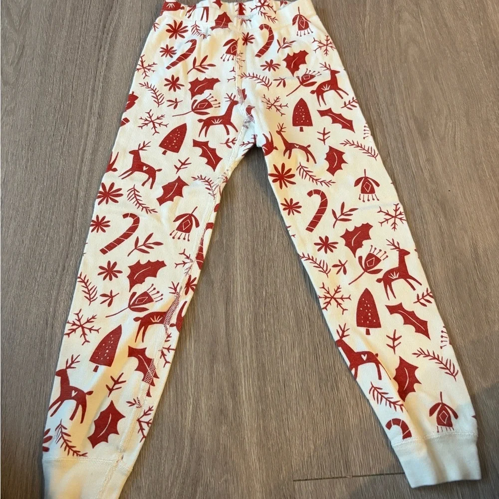 Hanna Andersson Red and Cream Kids Leggings